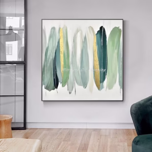 Mintura,Gold Leaf Picture,Big Size,Hand Painted Modern Abstract Oil Paintings On Canvas,Wall Art For Living Room Home Decoration 1